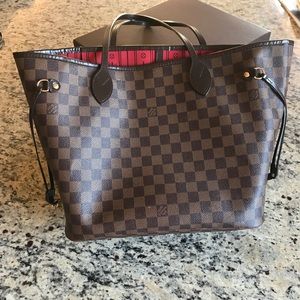 GENUINE Louis Vuitton Neverfull MM in Damier
